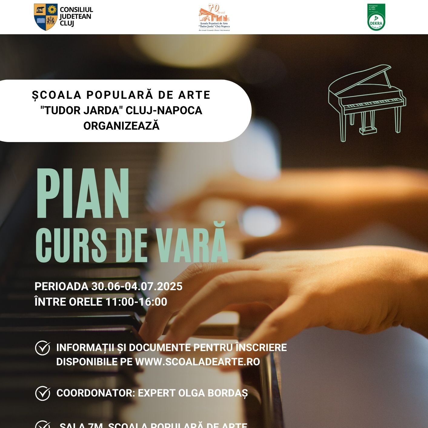 Curs pian, Școala Populară de arte Tudor Jarda